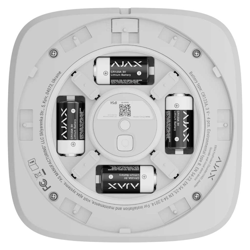 Сирена Ajax EN54 FireProtect Sounder/VAD white - фото 3 Сирена Ajax EN54 FireProtect Sounder/VAD white - фото 3