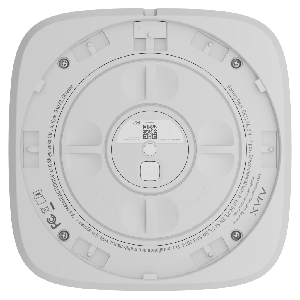 Сирена Ajax EN54 FireProtect Sounder/VAD white - фото 4 Сирена Ajax EN54 FireProtect Sounder/VAD white - фото 4