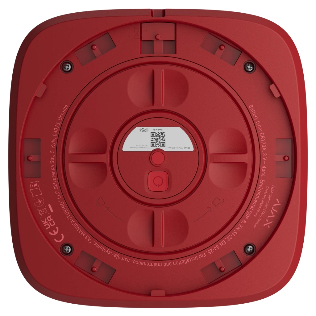 Сирена Ajax EN54 FireProtect VAD red - фото 4 Сирена Ajax EN54 FireProtect VAD red - фото 4