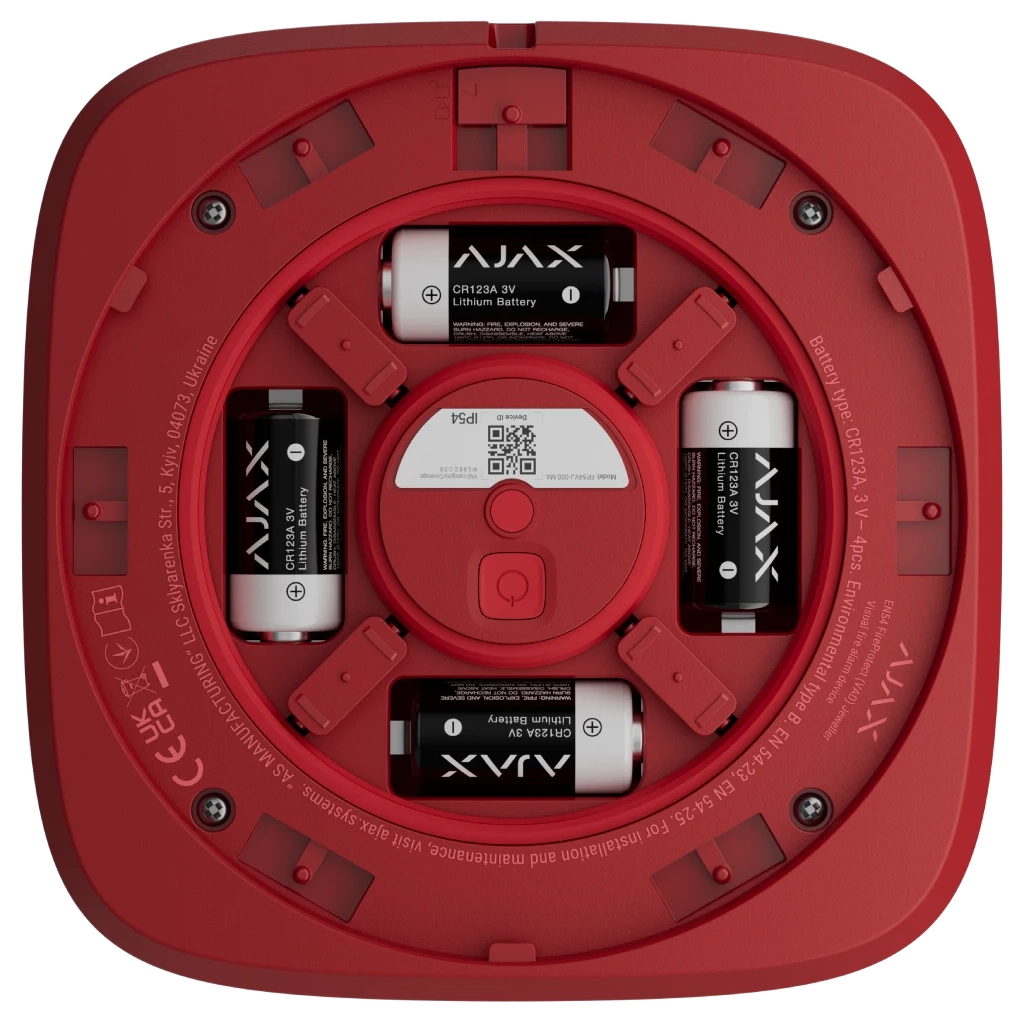 Сирена Ajax EN54 FireProtect VAD red - фото 5 Сирена Ajax EN54 FireProtect VAD red - фото 5