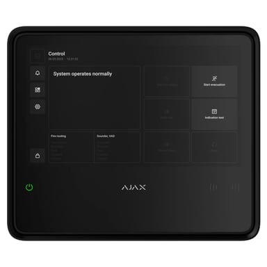 Модуль управління розумним будинком Ajax EN54 Fire Hub black