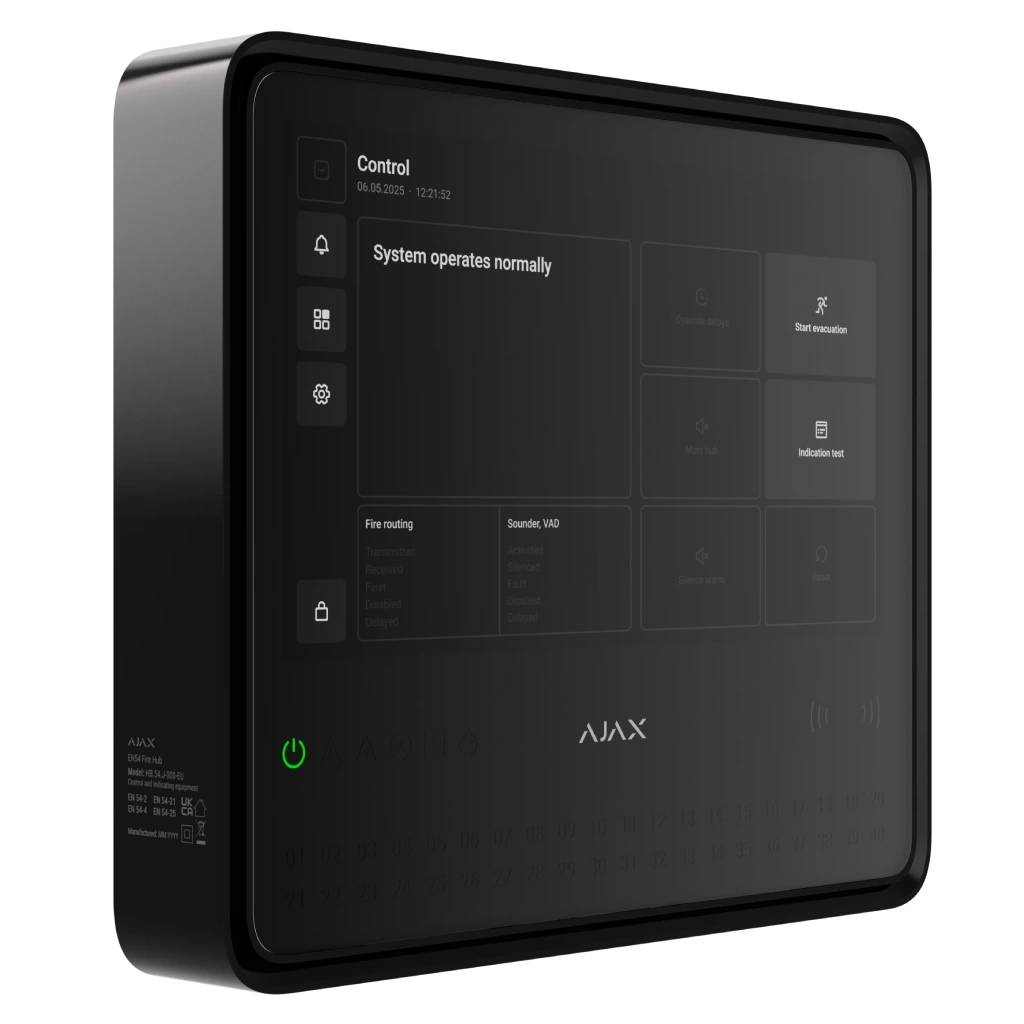 Модуль управління розумним будинком Ajax EN54 Fire Hub black - фото 2 Модуль управління розумним будинком Ajax EN54 Fire Hub black - фото 2