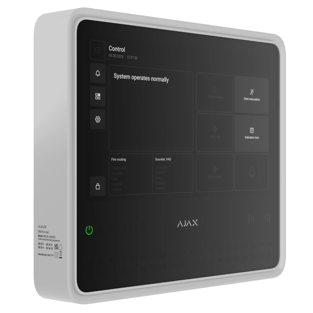 Модуль управління розумним будинком Ajax EN54 Fire Hub white - фото 2 Модуль управління розумним будинком Ajax EN54 Fire Hub white - фото 2
