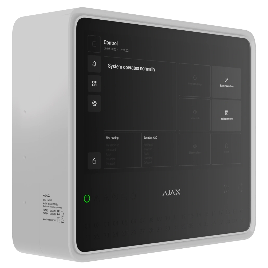 Модуль управління розумним будинком Ajax EN54 Fire Hub white - фото 7 Модуль управління розумним будинком Ajax EN54 Fire Hub white - фото 7