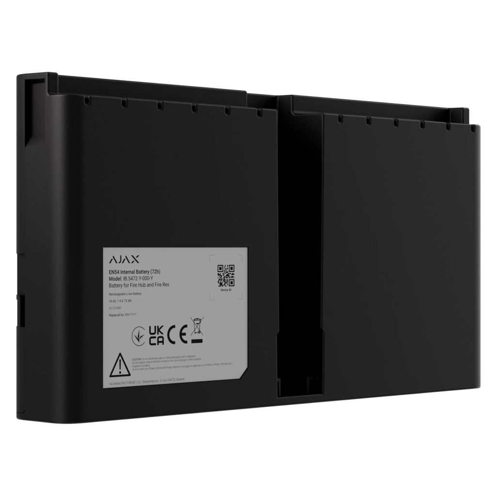 Акумулятор Ajax EN54 Internal Battery (72h) black - фото 2 Акумулятор Ajax EN54 Internal Battery (72h) black - фото 2