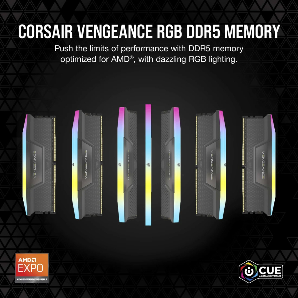 Модуль пам'яті для комп'ютера DDR5 96GB (2x48GB) 6000 MHz Vengeance RGB Grey Corsair (CMH96GX5M2E6000Z36) - фото 5 Модуль пам'яті для комп'ютера DDR5 96GB (2x48GB) 6000 MHz Vengeance RGB Grey Corsair (CMH96GX5M2E6000Z36) - фото 5