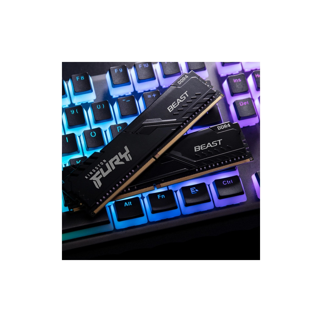 Модуль пам'яті для комп'ютера DDR4 8GB 3200 MHz Beast Black Kingston Fury (ex.HyperX) (KF432C16BB/8WP) - фото 8 Модуль пам'яті для комп'ютера DDR4 8GB 3200 MHz Beast Black Kingston Fury (ex.HyperX) (KF432C16BB/8WP) - фото 8