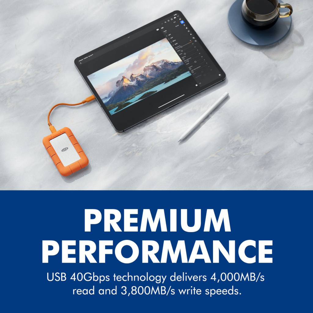 Накопичувач SSD USB Type-C 4TB Rugged LaCie (STND4000400) - фото 5 Накопичувач SSD USB Type-C 4TB Rugged LaCie (STND4000400) - фото 5