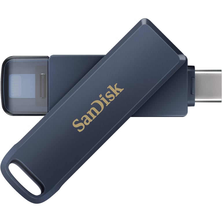 USB флеш накопичувач SanDisk 128GB Phone Drive for iPhone Metallic Sky Lightning/Type-C U (SDIXD0N-128G-GN6NE) - фото 5