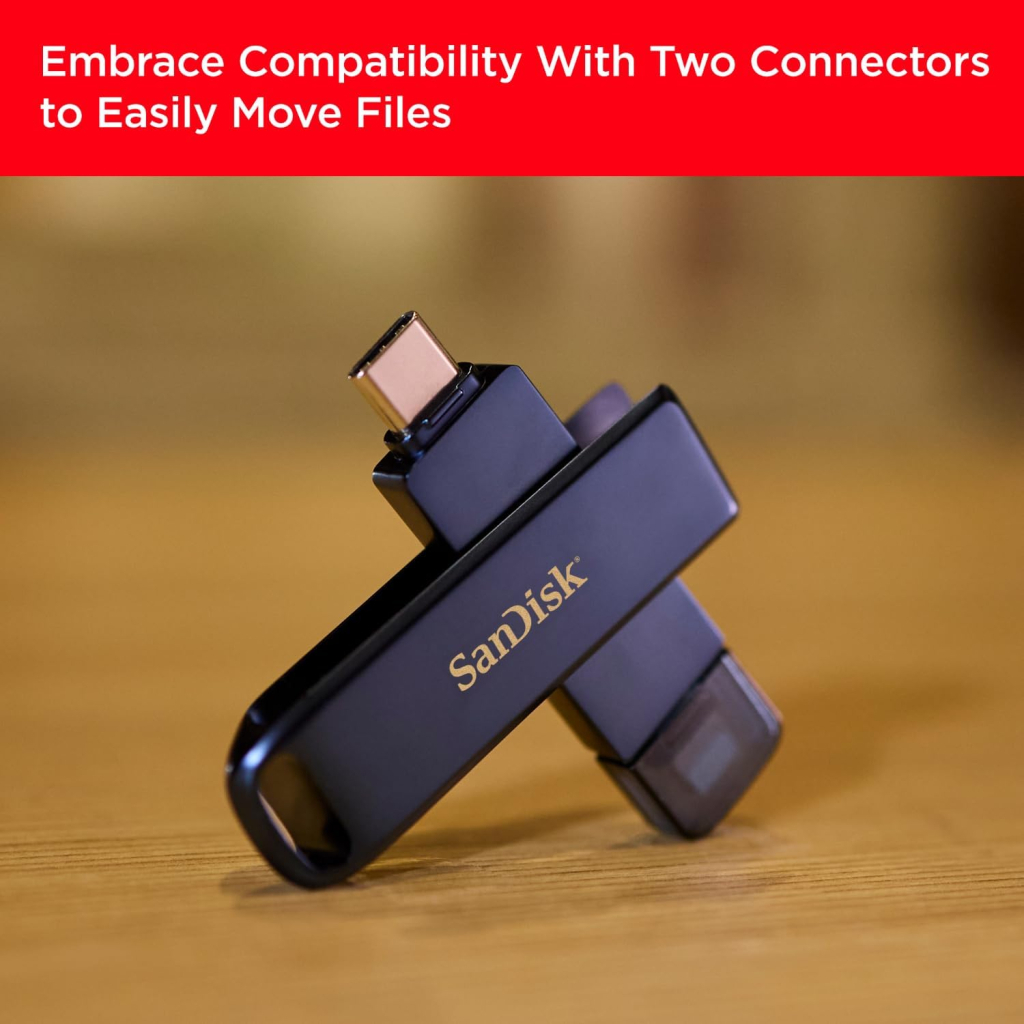 USB флеш накопичувач SanDisk 128GB Phone Drive for iPhone Metallic Sky Lightning/Type-C U (SDIXD0N-128G-GN6NE) - фото 6 USB флеш накопичувач SanDisk 128GB Phone Drive for iPhone Metallic Sky Lightning/Type-C U (SDIXD0N-128G-GN6NE) - фото 6