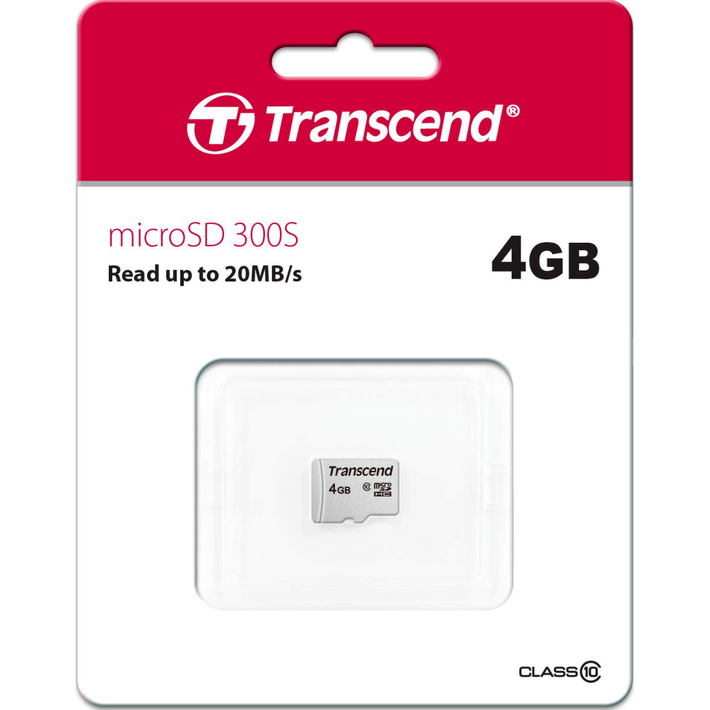 Карта пам'яті Transcend 4GB microSD class 10 (TS4GUSD300S) - фото 2 Карта пам'яті Transcend 4GB microSD class 10 (TS4GUSD300S) - фото 2