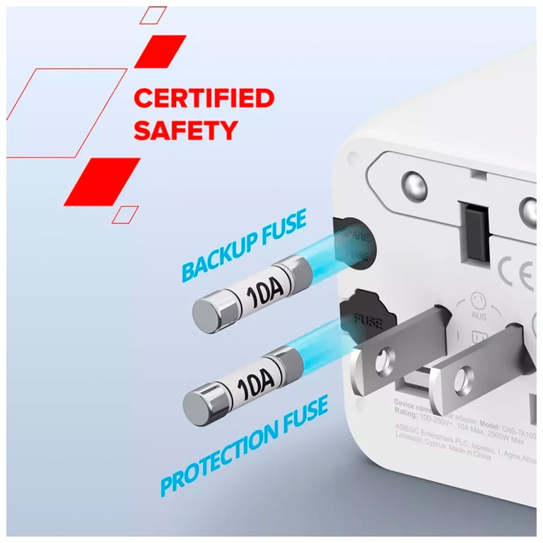 Перехідник Canyon Travel Adapter OnTour One EU/UK/US/AUS White (CNS-TA1005W) - фото 7