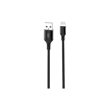 Дата кабель USB 2.0 AM to Lightning 1.0m braided NB143 black XO (6920680870707) - фото 1