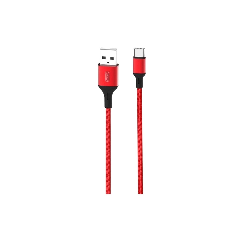 Дата кабель USB 2.0 AM to USB-C 1.0m braided NB143 red XO (6920680870691)
