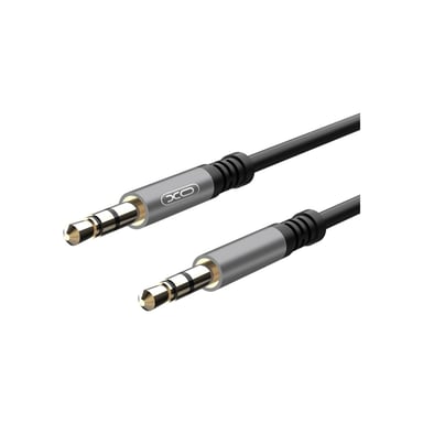 Кабель мультимедійний 3.5mm M to 3.5mm M 1.0m NB121 black XO (6920680864591) - фото 1