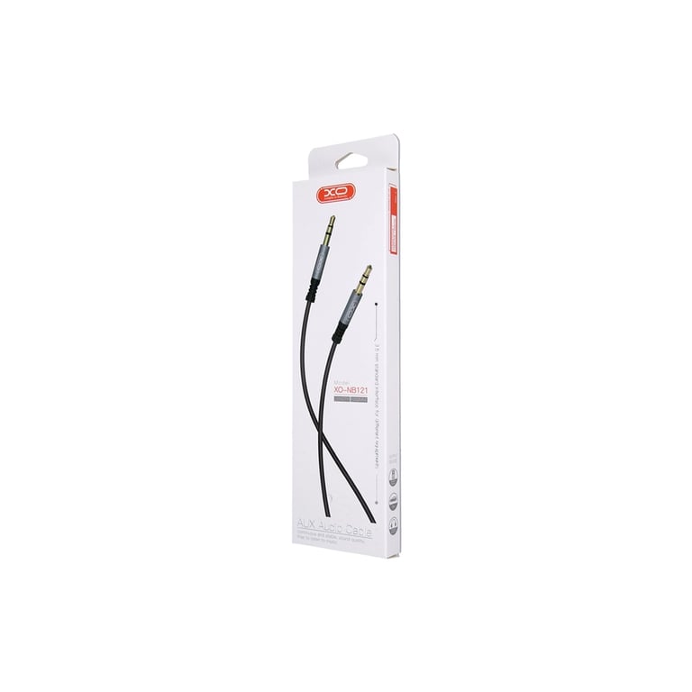 Кабель мультимедійний 3.5mm M to 3.5mm M 1.0m NB121 black XO (6920680864591) - фото 2