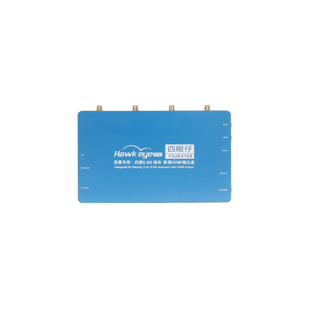 Відеоприймач (VRX) Hawkeye 4 eyes 5.8G 4CH in 1 HDMI AV output box (H4E4) - фото 4 Відеоприймач (VRX) Hawkeye 4 eyes 5.8G 4CH in 1 HDMI AV output box (H4E4) - фото 4