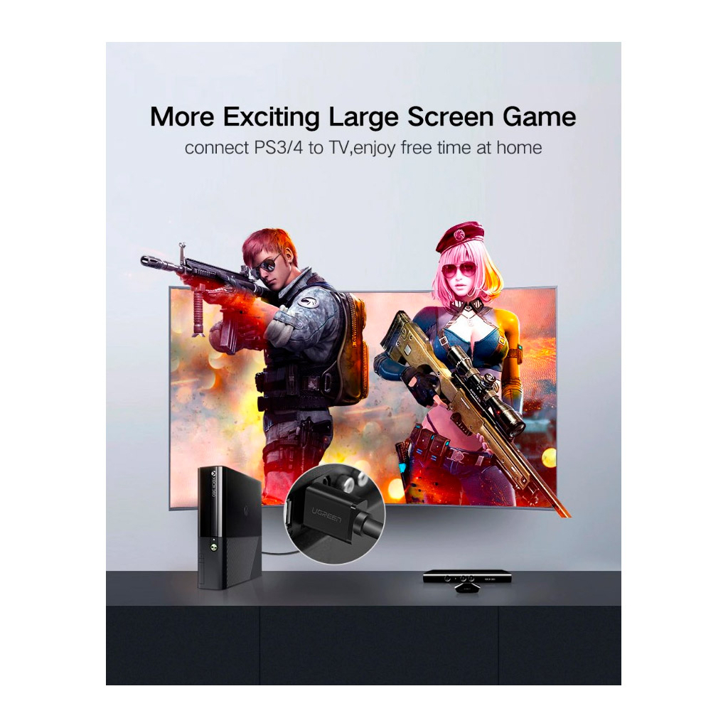 Кабель мультимедійний HDMI M to HDMI M 10.0m HD104 black Ugreen (10110) - фото 7 Кабель мультимедійний HDMI M to HDMI M 10.0m HD104 black Ugreen (10110) - фото 7