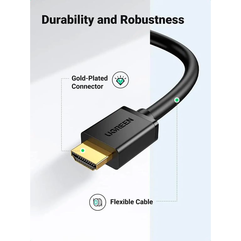 Кабель мультимедійний HDMI M to DVI M 1.5m HD106 black Ugreen (11150) - фото 3