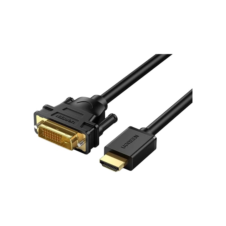 Кабель мультимедійний HDMI M to DVI M 2.0m HD106 black Ugreen (10135) - фото 1