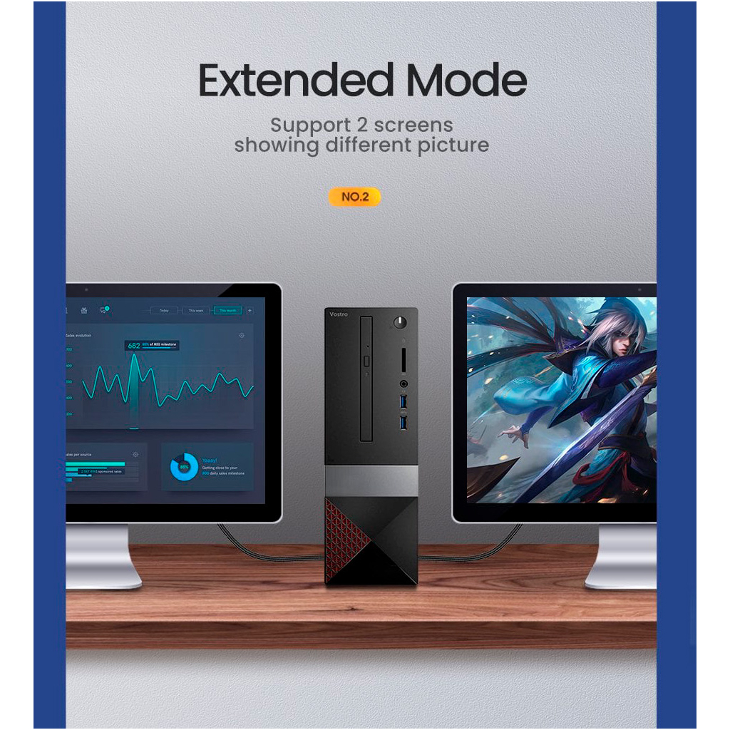 Кабель мультимедійний HDMI M to HDMI M 1.5m braided HD140 black Ugreen (80402) - фото 10 Кабель мультимедійний HDMI M to HDMI M 1.5m braided HD140 black Ugreen (80402) - фото 10