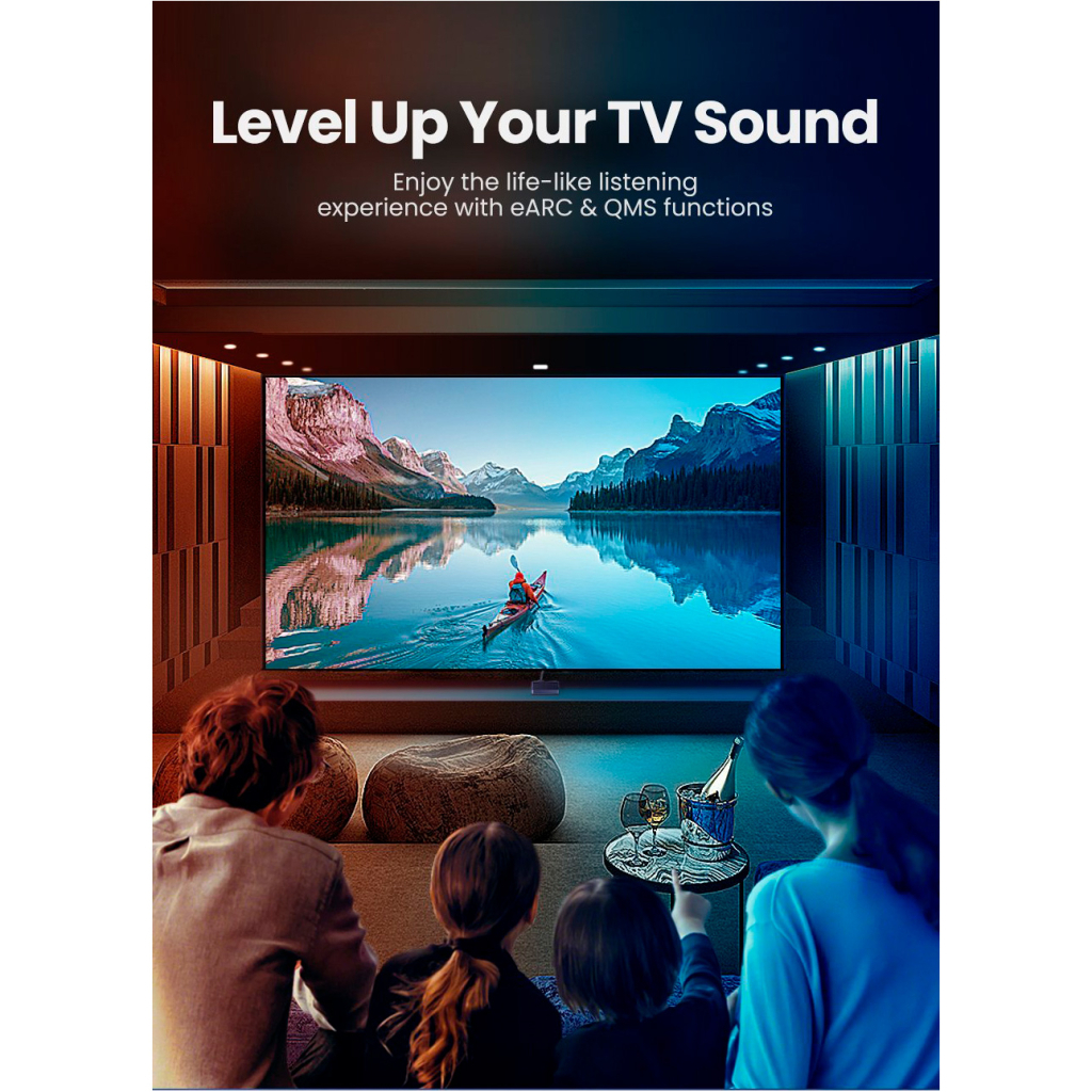 Кабель мультимедійний HDMI M to HDMI M 1.5m braided HD140 black Ugreen (80402) - фото 4 Кабель мультимедійний HDMI M to HDMI M 1.5m braided HD140 black Ugreen (80402) - фото 4