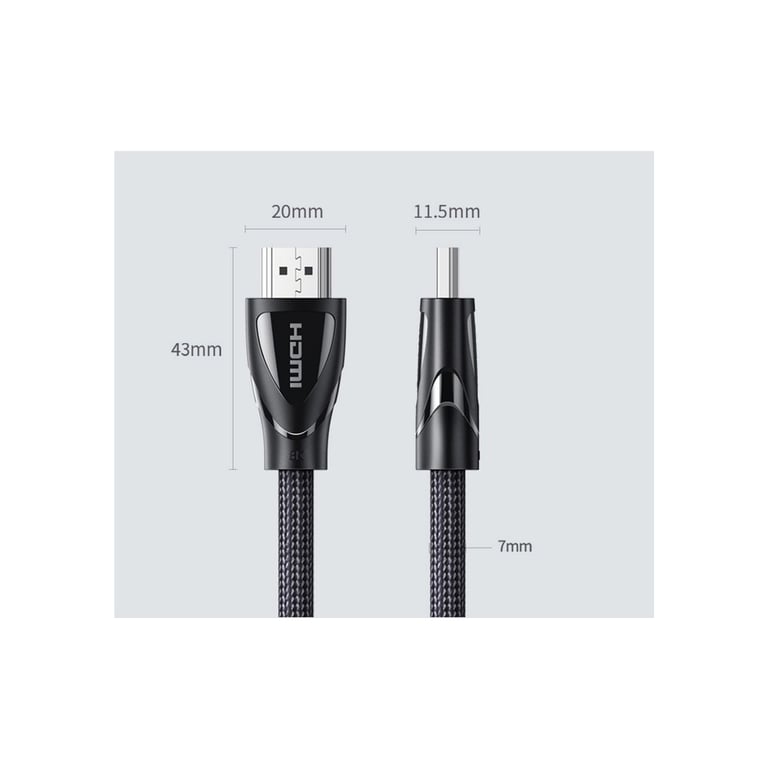 Кабель мультимедійний HDMI M to HDMI M 2.0m braided HD140 black Ugreen (80403) - фото 5