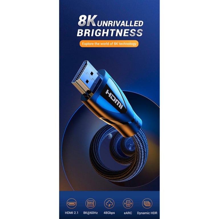 Кабель мультимедійний HDMI M to HDMI M 5.0m braided HD140 black Ugreen (80405) - фото 2