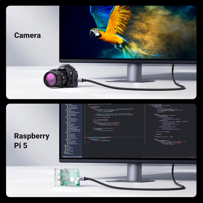 Кабель мультимедійний HDMI M to HDMI micro M 2.0m V2.1 8K60Hz HD164 black Ugreen (15517) - фото 5