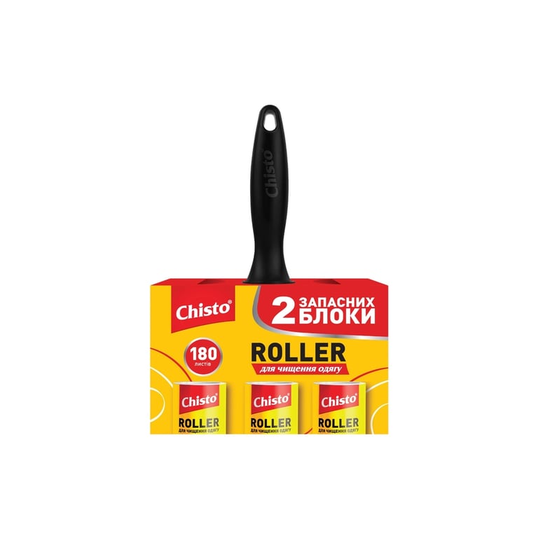 Валик для чищення одягу Chisto Roller 60 листів 10 м + 2 запасних блоки (4820204702748) - фото 1