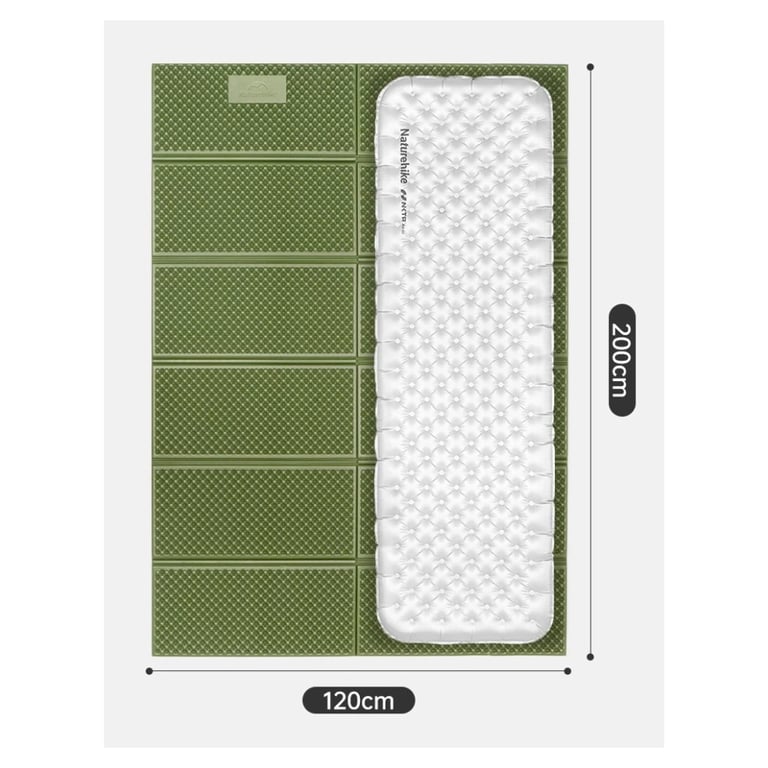 Туристичний килимок Naturehike CNK2450WS044 подвійний 200x120х1,8см зелений (6927595789995) - фото 2