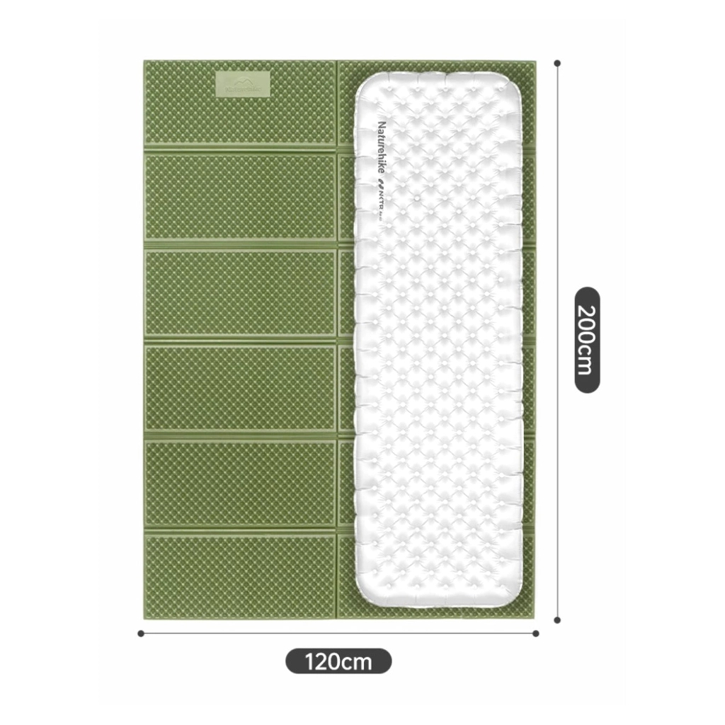 Туристичний килимок Naturehike CNK2450WS044 подвійний 200x120х1,8см синій (6927595791097) - фото 2 Туристичний килимок Naturehike CNK2450WS044 подвійний 200x120х1,8см синій (6927595791097) - фото 2