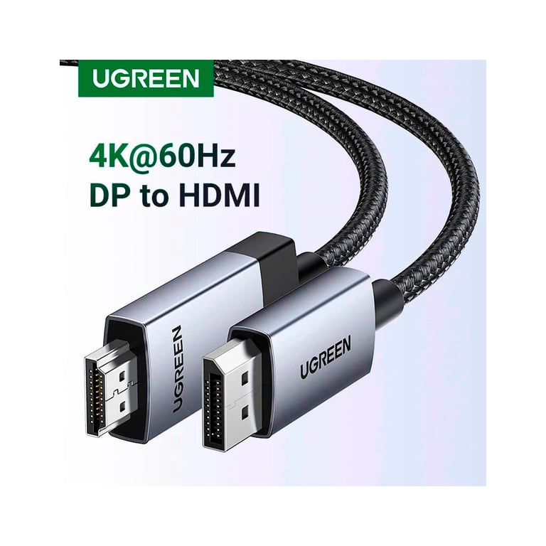 Кабель мультимедійний DisplayPort M to HDMI M 1.0m V2.0 4K60Hz DP119 black Ugreen (15773) - фото 3