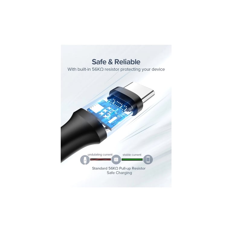 Дата кабель USB 2.0 AM to USB-C 0.25m 3A US287 black Ugreen (60114) - фото 4