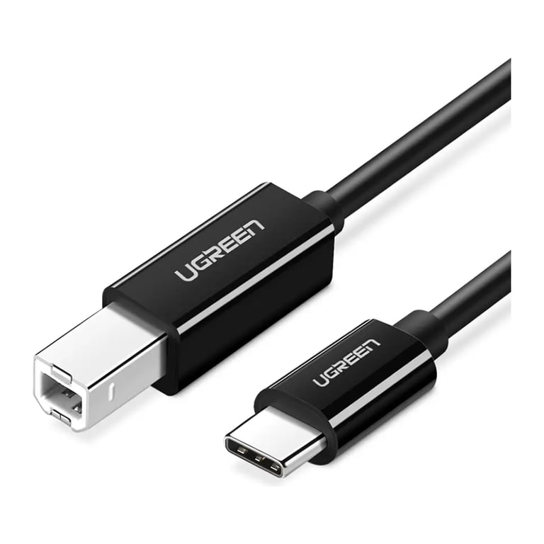 Кабель для принтера USB-C 2.0 to BM 2.0m US241 black Ugreen (50446) - фото 1