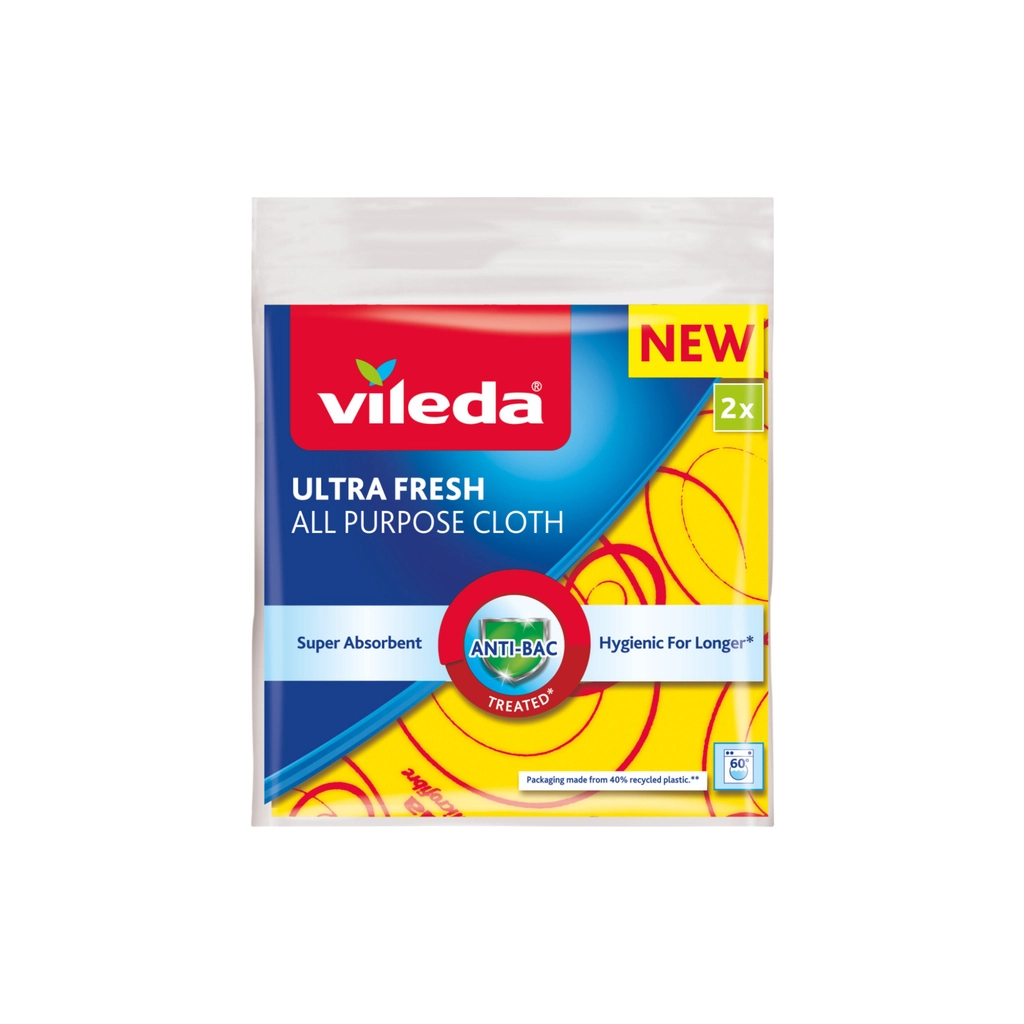Серветки для прибирання Vileda Ultra Fresh Антибактеріальні Універсальні 2 шт. (4023103239593) Серветки для прибирання Vileda Ultra Fresh Антибактеріальні Універсальні 2 шт. (4023103239593)