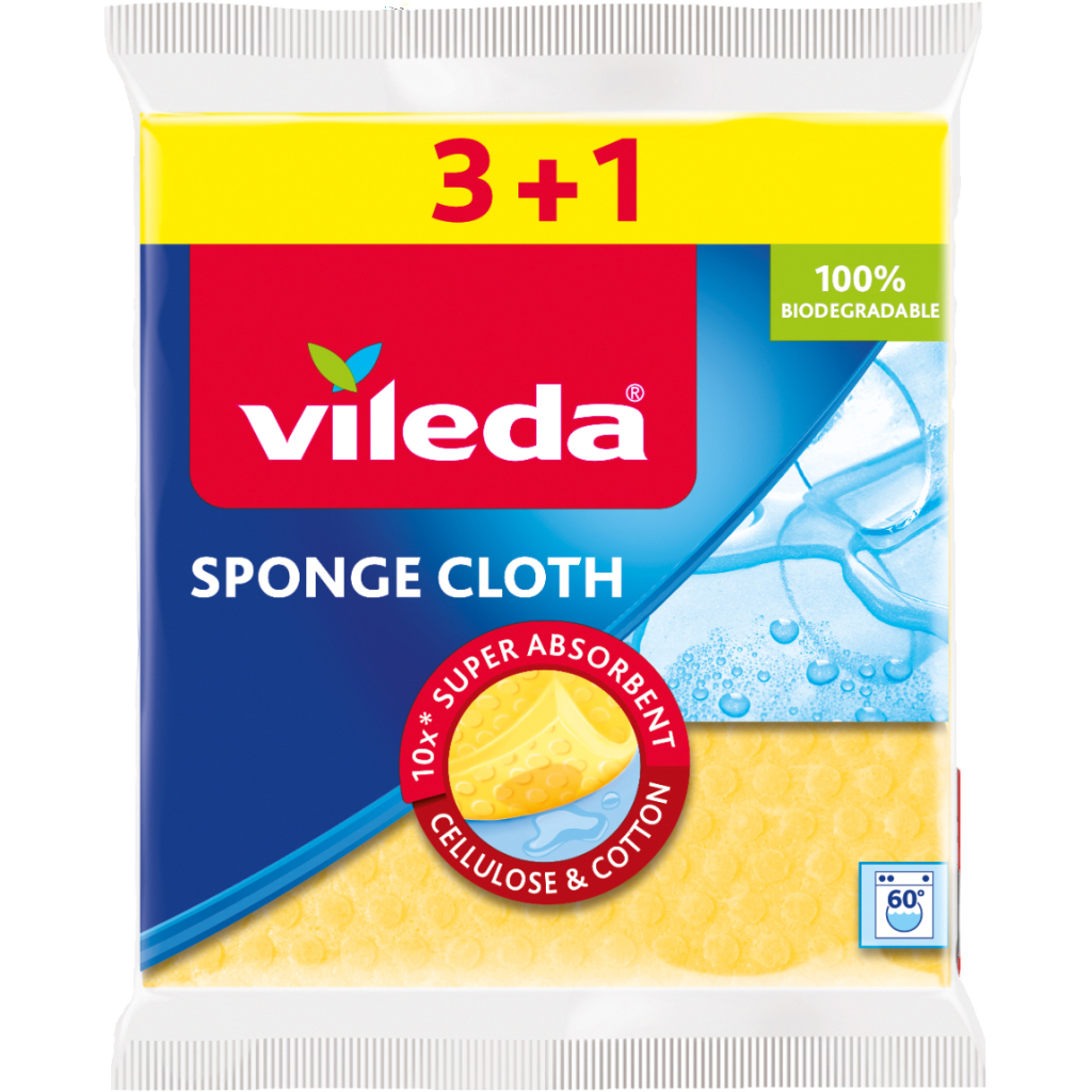 Серветки для прибирання Vileda Вологопоглинаючі 3+1 шт. (4023103127845) Серветки для прибирання Vileda Вологопоглинаючі 3+1 шт. (4023103127845)