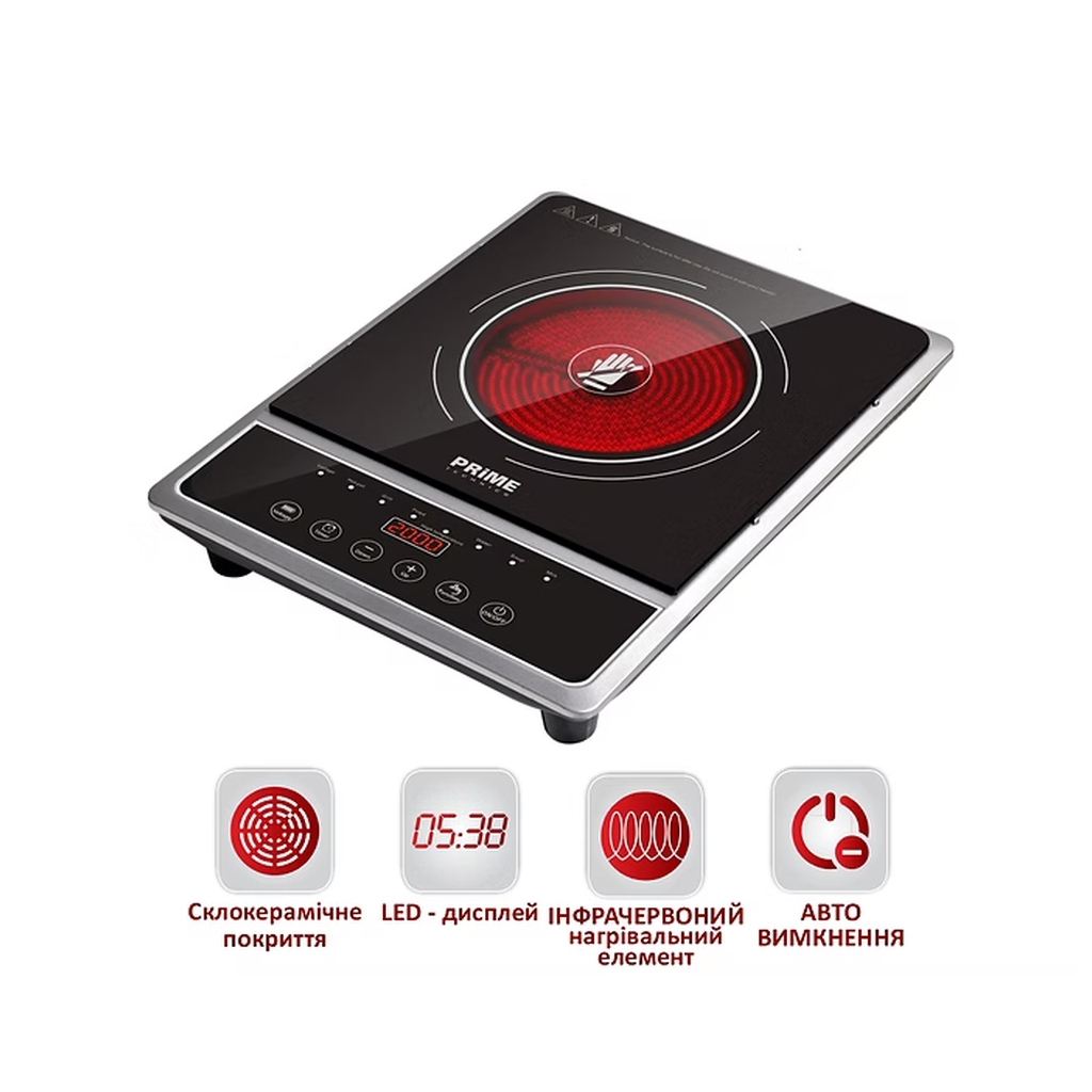 Настільна плита PRIME Technics PHC 2019 GB - фото 4 Настільна плита PRIME Technics PHC 2019 GB - фото 4