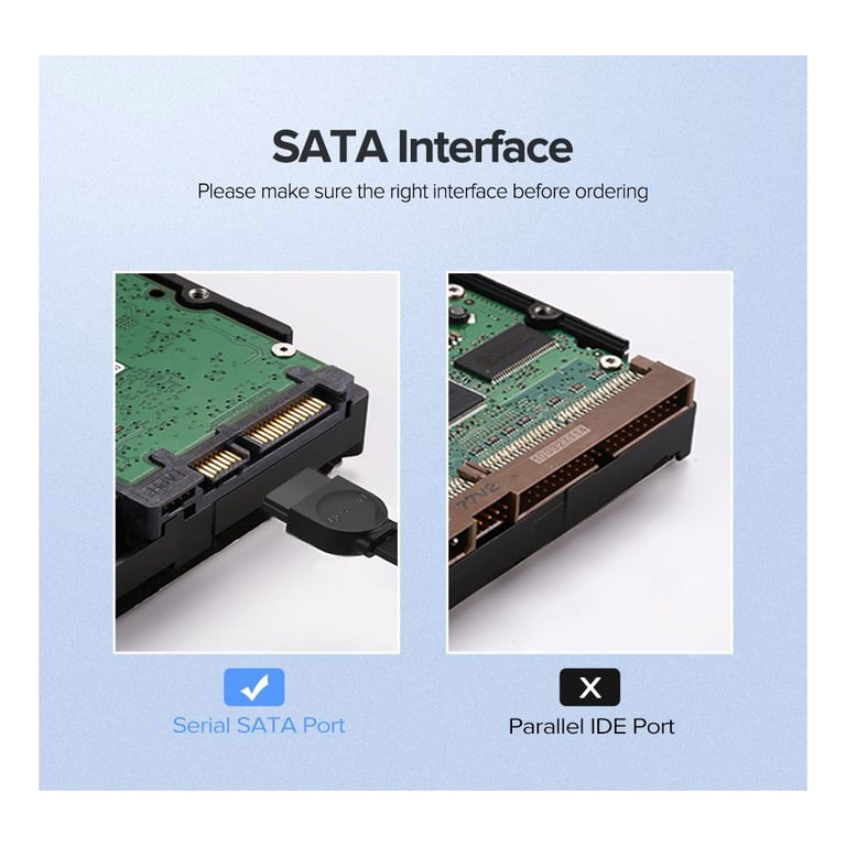 Кабель для передачі даних SATA 3 Data Cable 0.5m 90° corner US217 Black UGREEN (30797) - фото 7