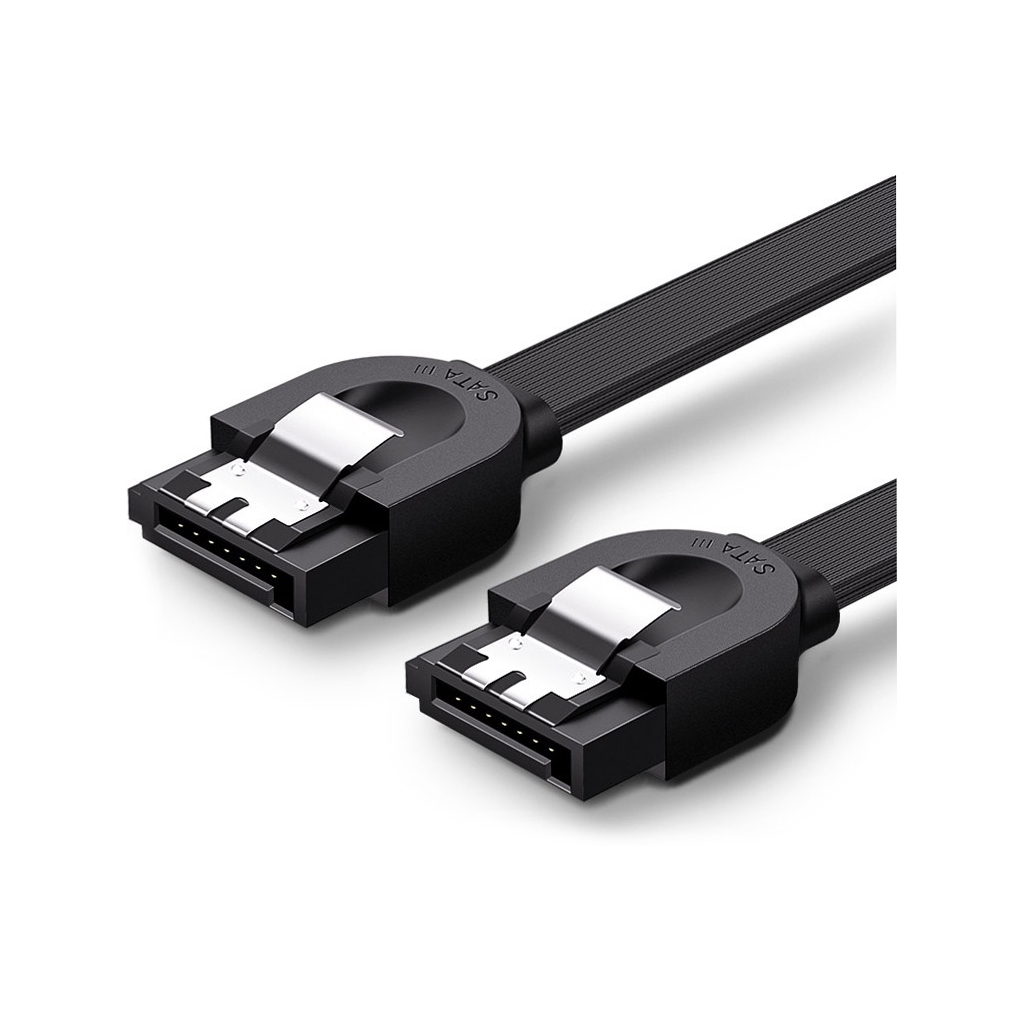 Кабель для передачі даних SATA 3 Data Cable 0.5m US217 Black UGREEN (30796) Кабель для передачі даних SATA 3 Data Cable 0.5m US217 Black UGREEN (30796)