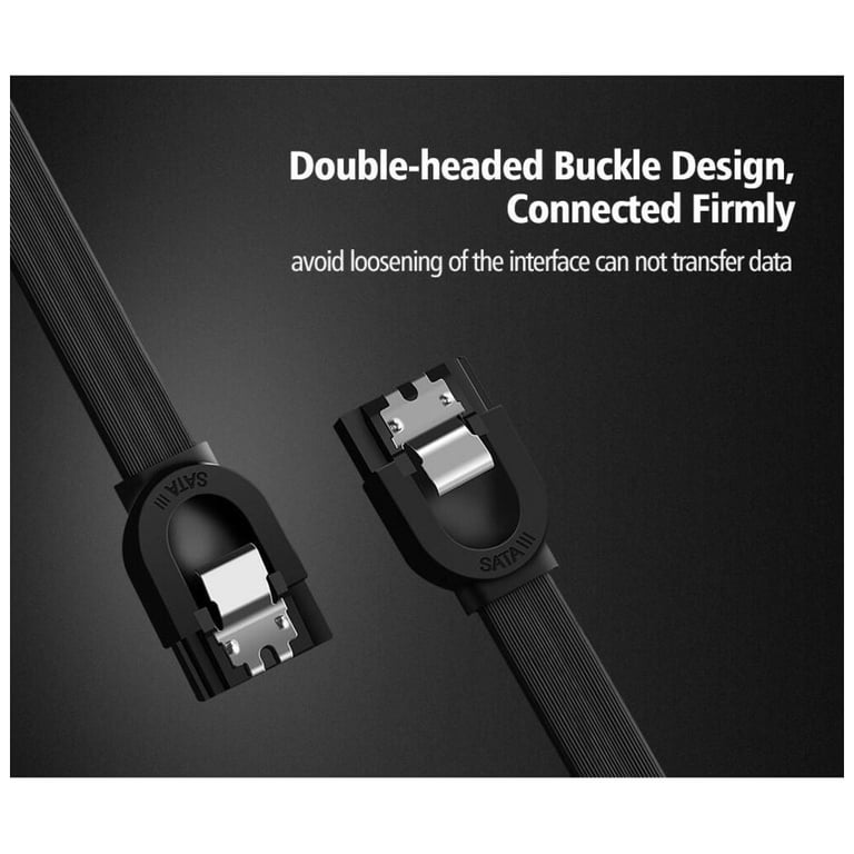 Кабель для передачі даних SATA 3 Data Cable 0.5m US217 Black UGREEN (30796) - фото 4