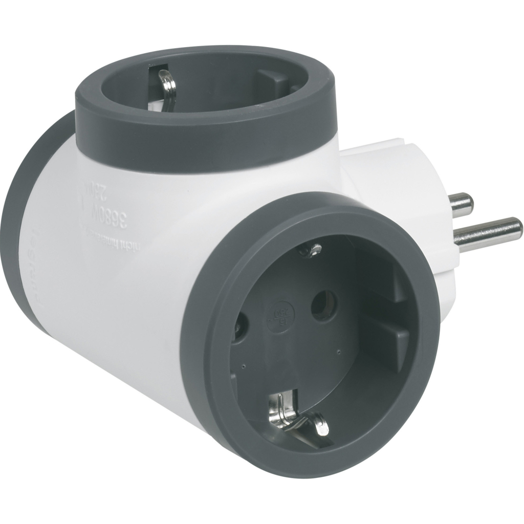 Мережевий розгалужувач Legrand ПРЕМІУМ 3х2К+З бокові розетки, колір Білий/Чорний (694520) - фото 3 Мережевий розгалужувач Legrand ПРЕМІУМ 3х2К+З бокові розетки, колір Білий/Чорний (694520) - фото 3