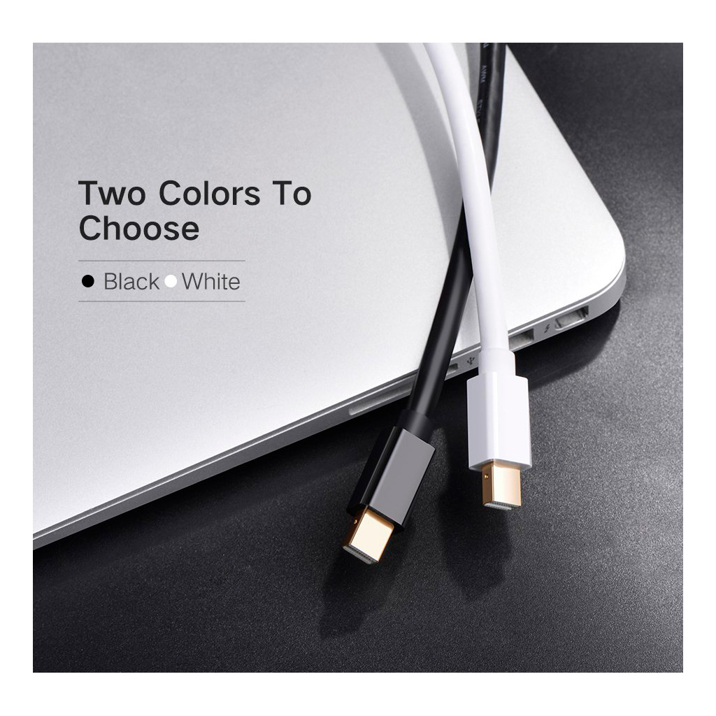 Кабель мультимедійний miniDisplayPort M to HDMI M 1.5m MD101 4K black UGREEN (20848) - фото 11 Кабель мультимедійний miniDisplayPort M to HDMI M 1.5m MD101 4K black UGREEN (20848) - фото 11