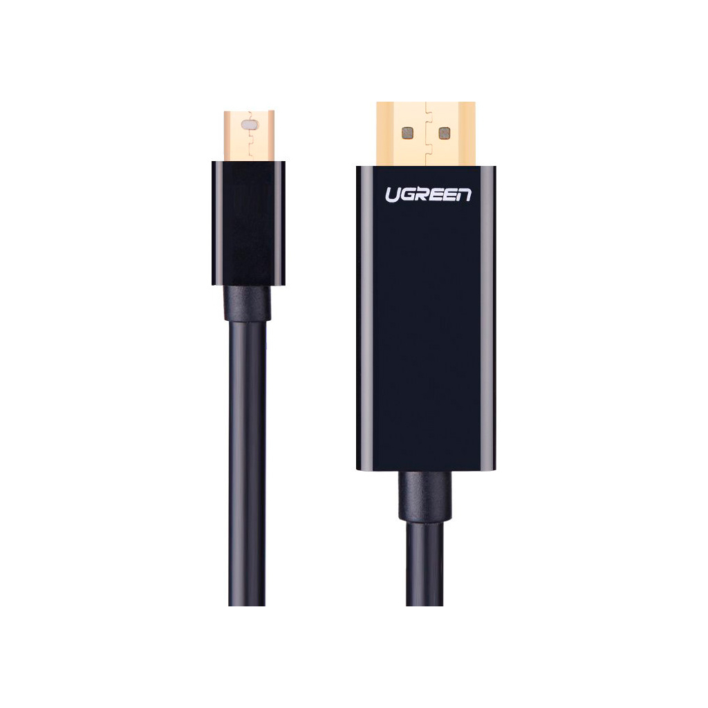 Кабель мультимедійний miniDisplayPort M to HDMI M 1.5m MD101 4K black UGREEN (20848) - фото 2 Кабель мультимедійний miniDisplayPort M to HDMI M 1.5m MD101 4K black UGREEN (20848) - фото 2