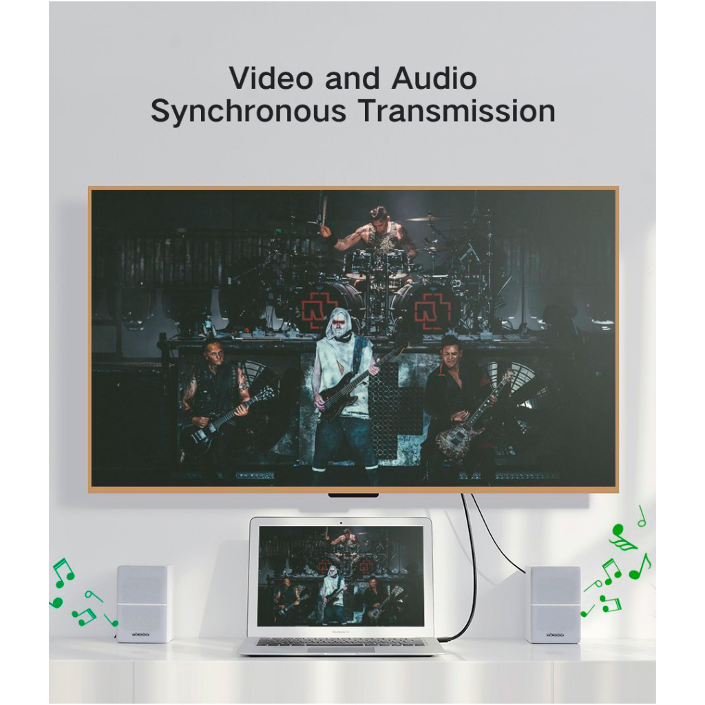 Кабель мультимедійний miniDisplayPort M to HDMI M 1.5m MD101 4K black UGREEN (20848) - фото 6 Кабель мультимедійний miniDisplayPort M to HDMI M 1.5m MD101 4K black UGREEN (20848) - фото 6