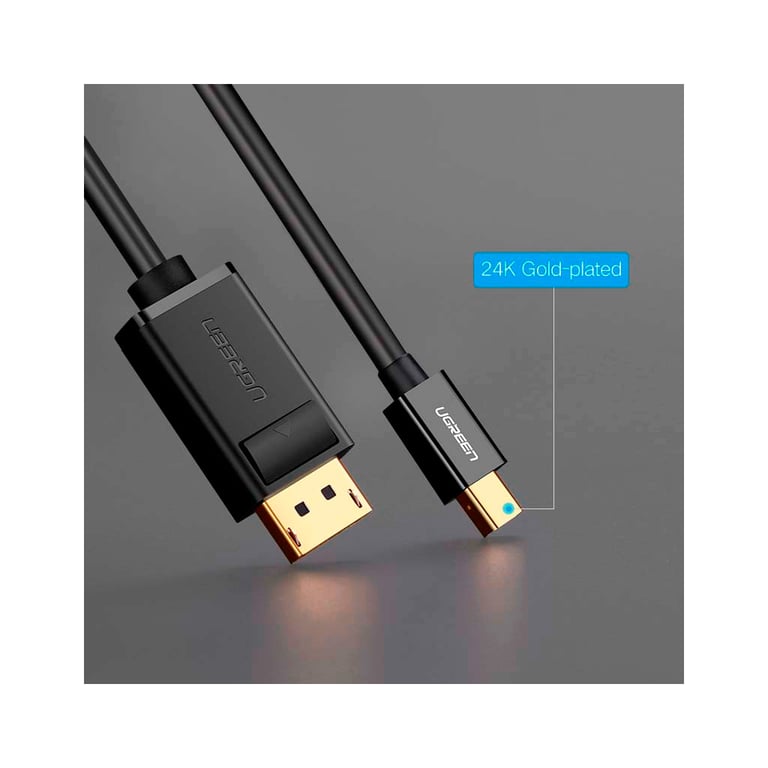 Кабель мультимедійний miniDisplayPort M to DisplayPort M 1.5m MD105 black Ugreen (10477) - фото 7