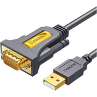 Кабель для передачі даних USB to COM M 1.5m DB9 RS-232 CR104 black Ugreen (20211) - фото 1