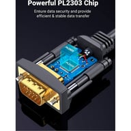 Кабель для передачі даних USB to COM M 1.5m DB9 RS-232 CR104 black Ugreen (20211) - фото 6