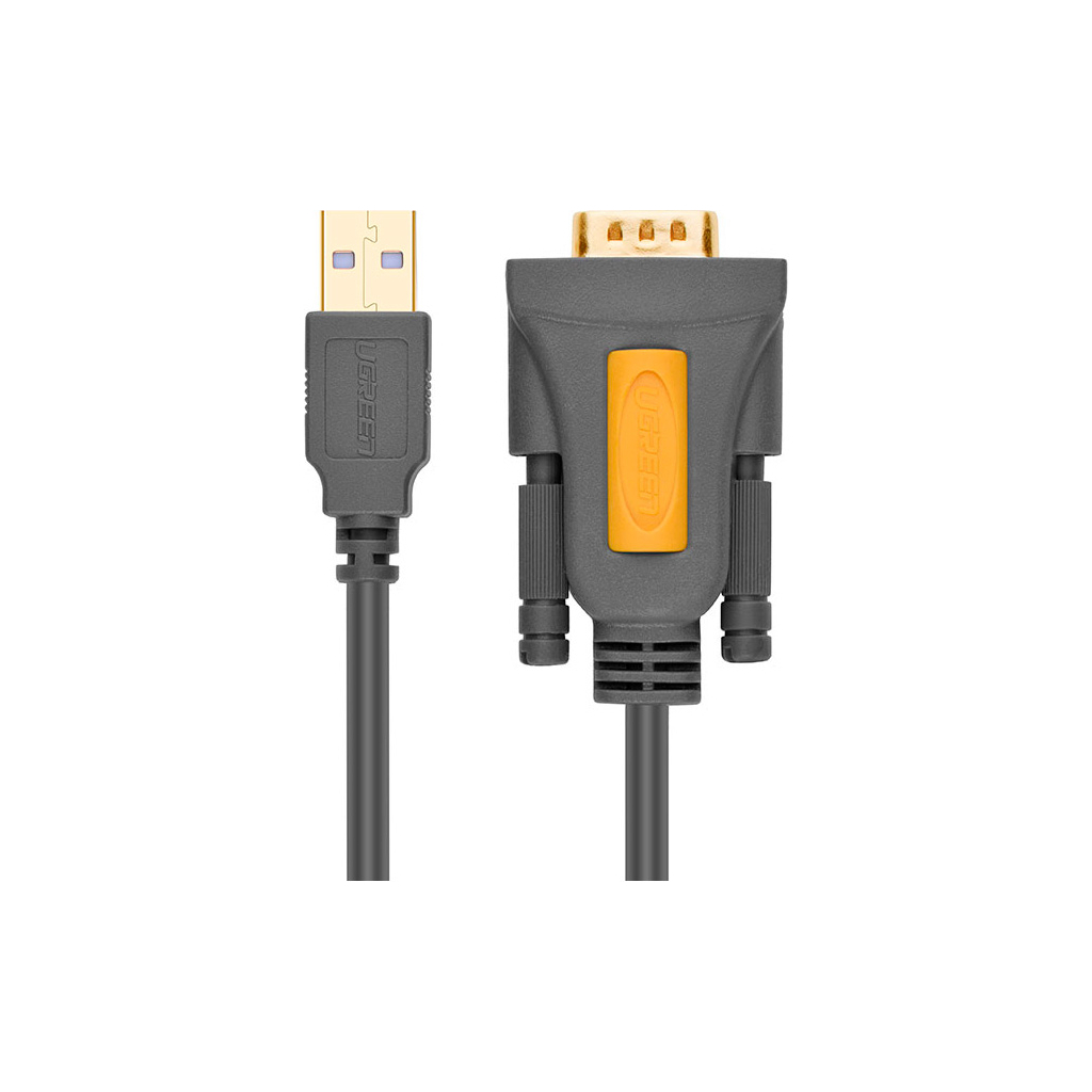 Кабель для передачі даних USB to COM M 2.0m DB9 RS-232 CR104 black Ugreen (20222) - фото 2 Кабель для передачі даних USB to COM M 2.0m DB9 RS-232 CR104 black Ugreen (20222) - фото 2