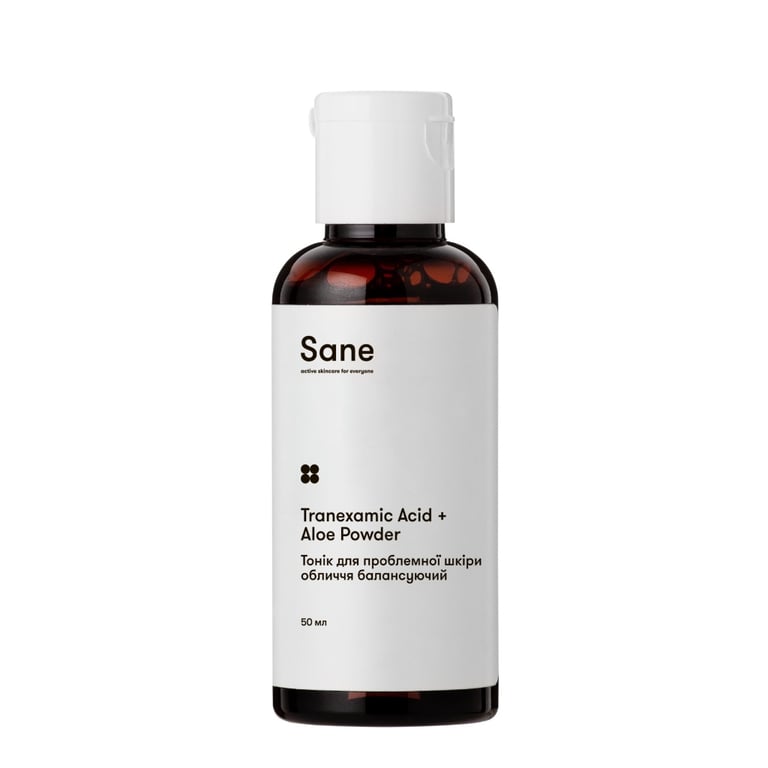Тонік для обличчя Sane Tranexamic Acid + Aloe Powder Daily Balancing Toner Ph 4.0 Балансувальний 50 мл (4820266831738) - фото 1
